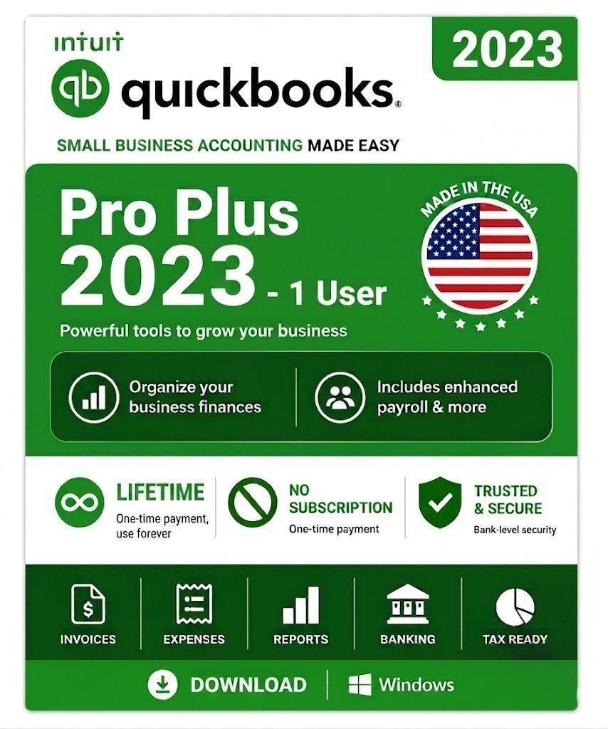 PRO231USER intuit Desktop pro plus 2023 1 user - USA for win lifetime - Image 1
